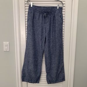 Chambray Wide Leg Pant - Size Small